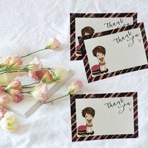Cute Girl Packaging Thank You Card